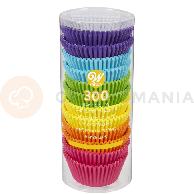 Košíčky na cupcake, průměr 5 cm, 300 ks mix duhové barvy | WILTON, 05-0-0034
