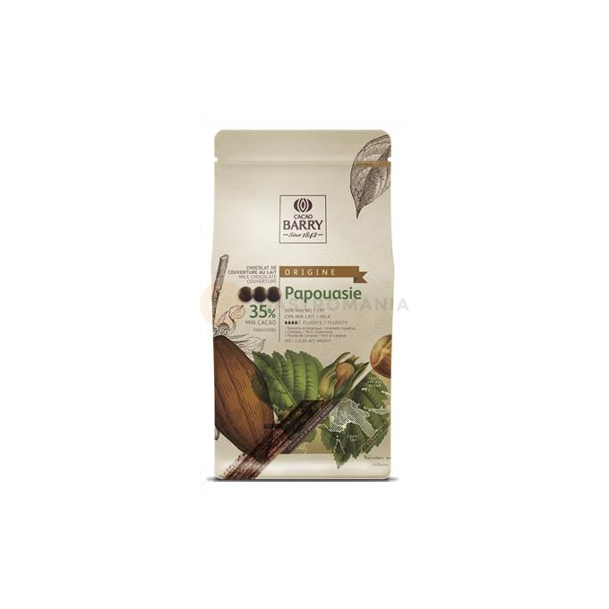 Mléčná čokoláda - kuvertura Papouasie Origine 36%, 2,5 kg balení | CACAO BARRY, CHM-Q35PAP-E4-U70