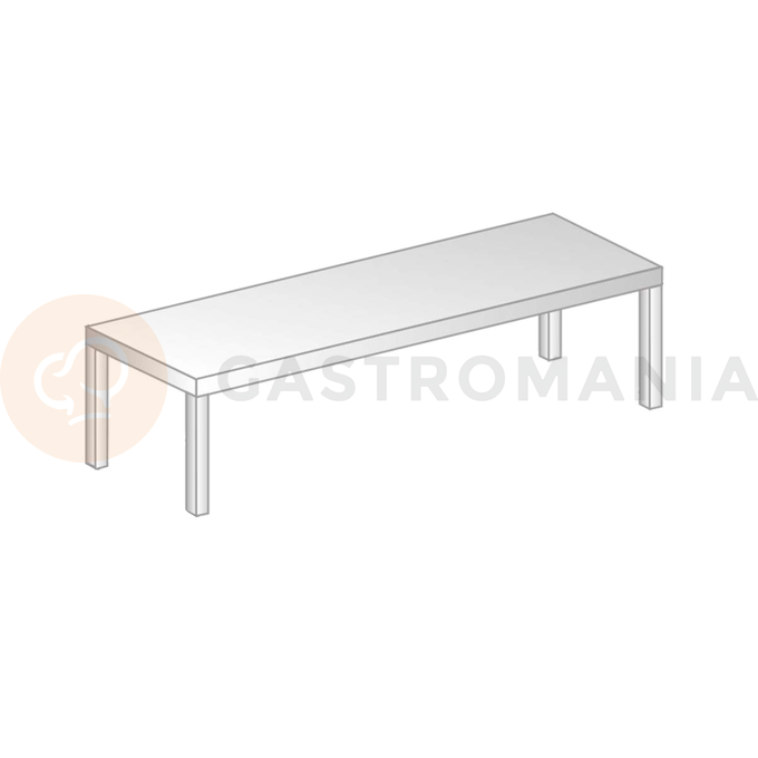 Nadstawka na stół ze stali nierdzewnej pojedyncza 630x400x300 mm | DORA METAL, DM-3138