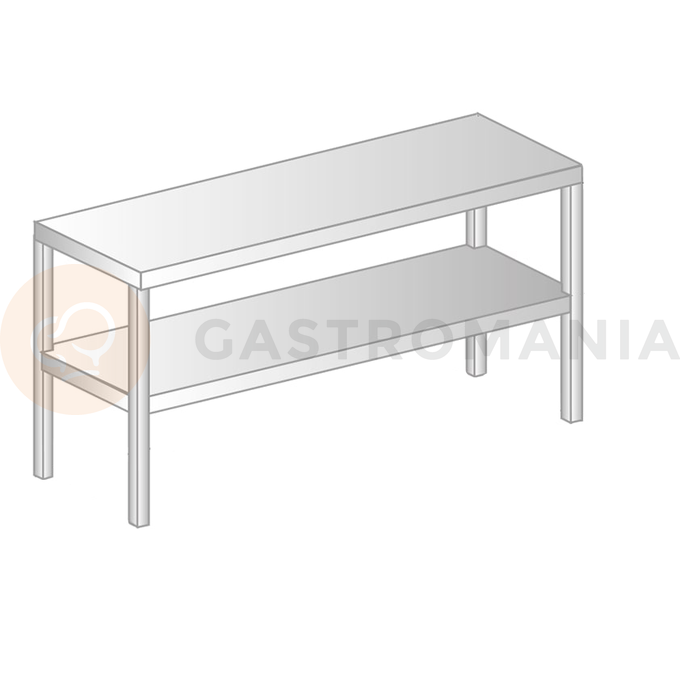 Nástavba na stůl z nerezové oceli, dvojitá 1030x300x600 mm | DORA METAL, DM-3139