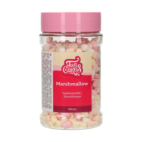 Dekorační sypání - micro Marshmallow 50 g, bílé, růžové, oranžové | FUNCAKES, F51105