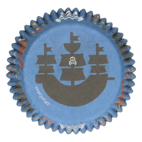 Košíčky na cupcake, průměr 5 cm, 48 ks pirátská loď | FUNCAKES, FC4019