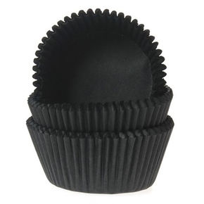 Košíčky na cupcake, průměr 5 cm, 50 ks černá | HOUSE OF MARIE, HM0039