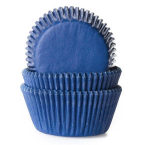 Košíčky na cupcake, průměr 5 cm, 50 ks modrá džínová | HOUSE OF MARIE, HM1524