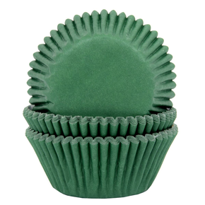 Košíčky na cupcake, průměr 5 cm, 50 ks tmavě zelená | HOUSE OF MARIE, HM5963