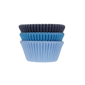 Košíčky na cupcake, průměr 5 cm, 75 ks tři odstíny modré | HOUSE OF MARIE, HM7595
