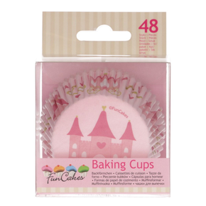 Košíčky na cupcake, průměr 5 cm, 48 ks princeznin zámek | FUNCAKES, FC4020