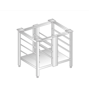 Podstawa pod piec ze stali nierdzewnej 850x650x850 mm | DORA METAL, DM-3144