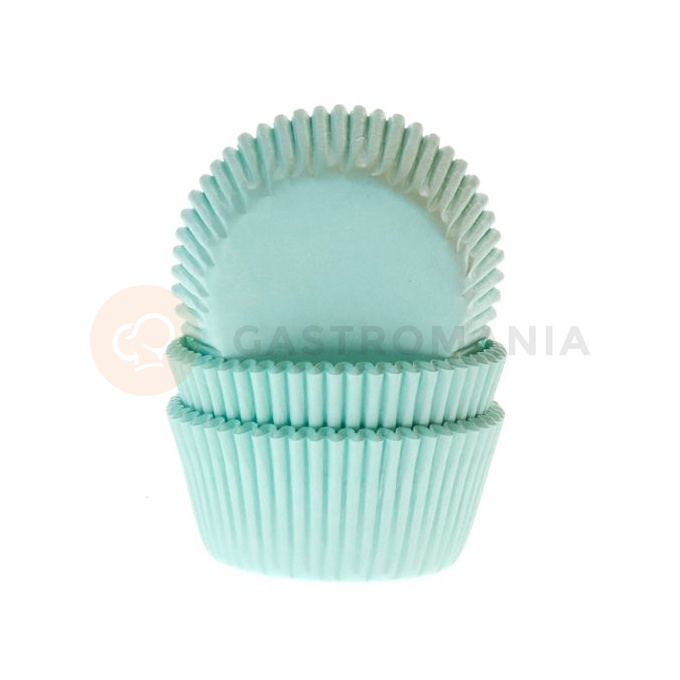 Košíčky na cupcake, průměr 5 cm, 50 ks mátová barva | HOUSE OF MARIE, HM1227