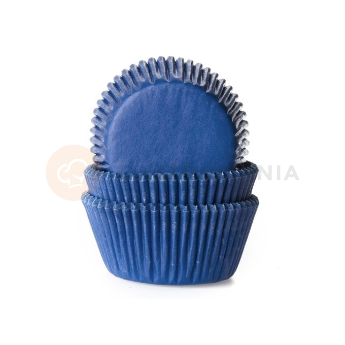 Košíčky na cupcake, průměr 5 cm, 50 ks modrá džínová | HOUSE OF MARIE, HM1524