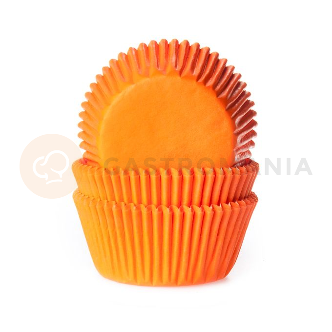 Košíčky na cupcake, průměr 5 cm, 50 ks oranžová | HOUSE OF MARIE, HM0046