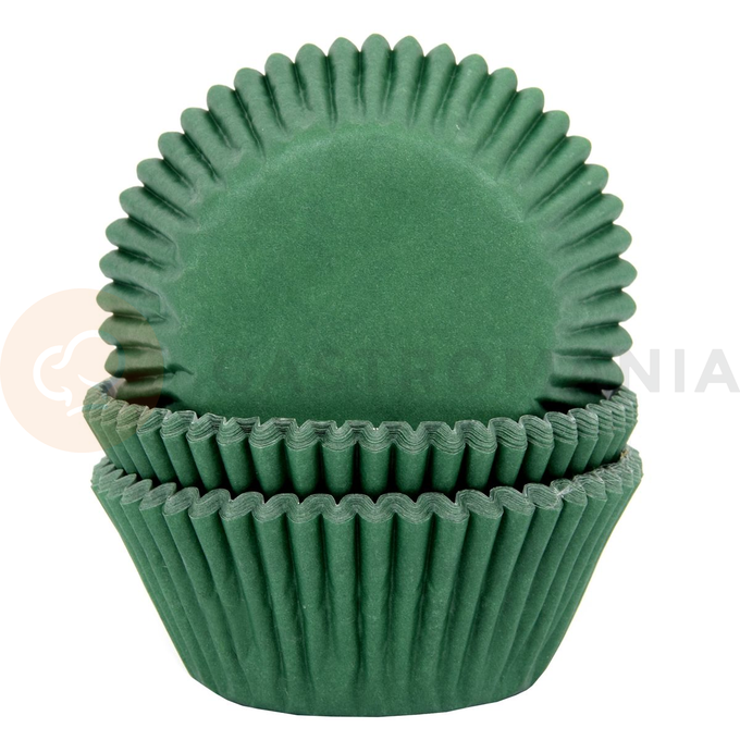 Košíčky na cupcake, průměr 5 cm, 50 ks tmavě zelená | HOUSE OF MARIE, HM5963