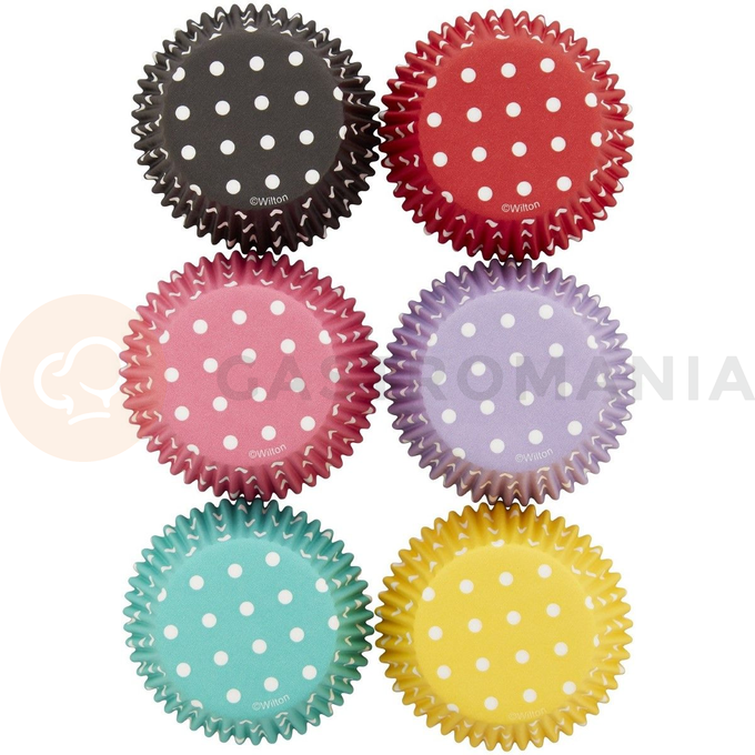 Košíčky na cupcake puntíky, průměr 5 cm, 300 ks různé barvy | WILTON, 05-0-0036