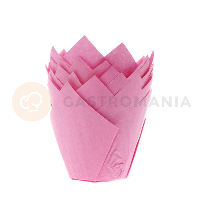 Košíčky na cupcake - tulipán, průměr 5 cm, 36 ks, růžová | HOUSE OF MARIE, HM5690