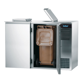 Chladící komora na 2 odpadkové koše o objemu 240 l, 1710x870x1222 mm | RILLING, AAK M022 400