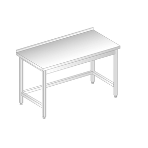 Stół przyścienny ze stali nierdzewnej 1300x700x850 mm | DORA METAL, DM-3101