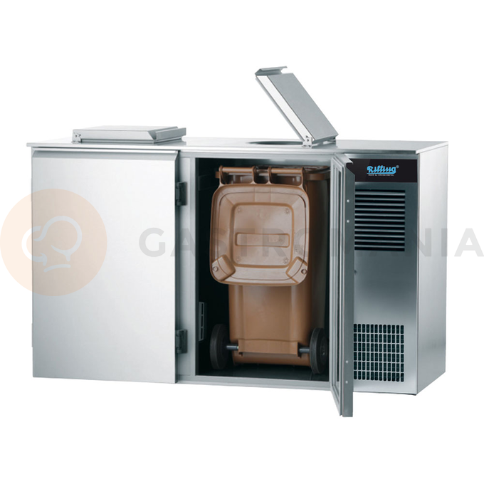 Chladící komora na 2 odpadkové koše o objemu 120 l, 1710x720x1082 mm | RILLING, AAK M021 200