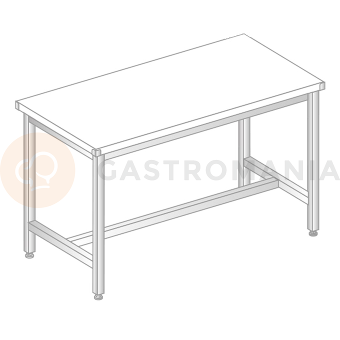 Stůl centrální z nerezové oceli s polyamidovou deskou 1300x600x850 mm | DORA METAL, DM-3160