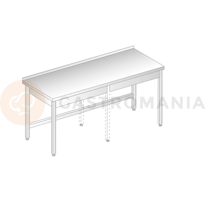 Stůl nástěnný z nerezové oceli 1000x600x850 mm | DORA METAL, DM-3100