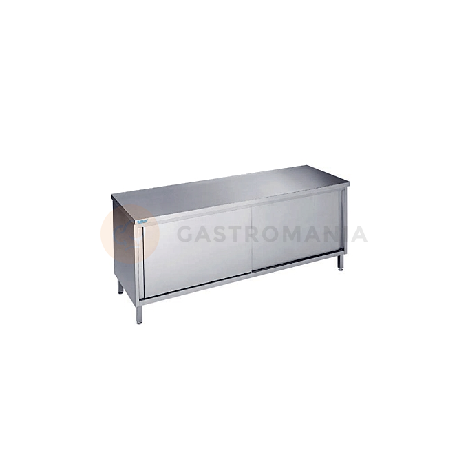 Stůl pracovní 1800x600x900 mm s posuvnými dveřmi a pracovní deskou bez zadního lemu | RILLING, ASS 0618A 0000