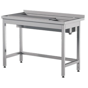 Stół przyścienny ze stali nierdzewnej do obróbki produktów 1200x700x850 mm | ASBER, WTP-127/1-PL