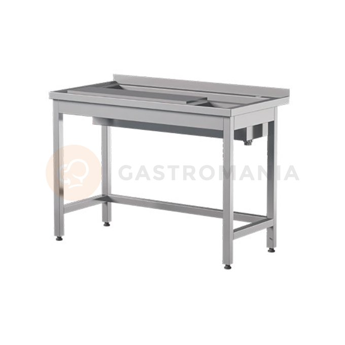 Přístěnný pracovní nerezový stůl  1200x700x850 mm  | ASBER, WTP-127/1-PL