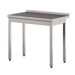 Přístěnný stůl z nerezové oceli, nohy bez vyztužení 1000x600x850 mm | ASBER, WT-106-PL