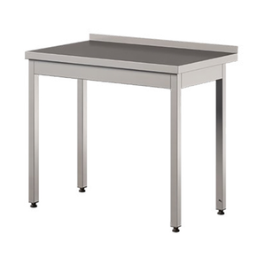 Přístěnný stůl z nerezové oceli, nohy bez vyztužení 1300x600x850 mm | ASBER, WT-136-PL
