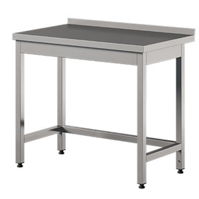Přístěnný stůl z nerezové oceli, zpevněné nohy 1300x700x850 mm | ASBER, WT-137-PL-B