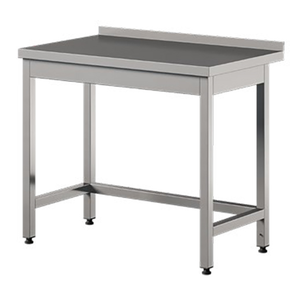 Přístěnný stůl z nerezové oceli, zpevněné nohy 2000x600x850 mm | ASBER, WT-206-PL-B