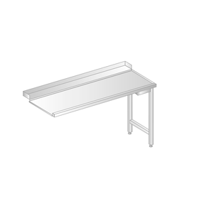 Vykládací stůl pro myčky nádobí z nerezové oceli 600x700x850 mm | DORA METAL, DM-3265