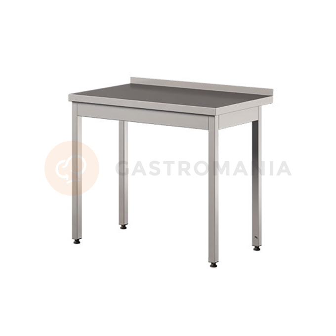Přístěnný stůl z nerezové oceli, nohy bez vyztužení 1300x600x850 mm | ASBER, WT-136-PL