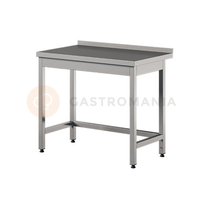 Přístěnný stůl z nerezové oceli, zpevněné nohy 1300x600x850 mm | ASBER, WT-136-PL-B