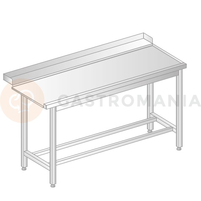 Vykládací stůl pro myčky nádobí z nerezové oceli 1000x760x850 mm | DORA METAL, DM-3248