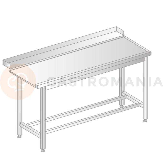 Vykládací stůl pro myčky nádobí z nerezové oceli 1800x700x850 mm | DORA METAL, DM-3248
