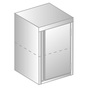 Závěsná skříňka z nerezové oceli 400x300x600 mm | DORA METAL, DM-3312