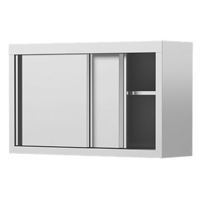 Závěsná skříňka z nerezové oceli s posuvnými dveřmi 1400x300x600 mm | ASBER, HC-143-SD