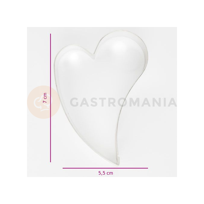 Vykrajovátko ve tvaru srdce, 5,5x7 cm | COOKIE CUTTER, K052064