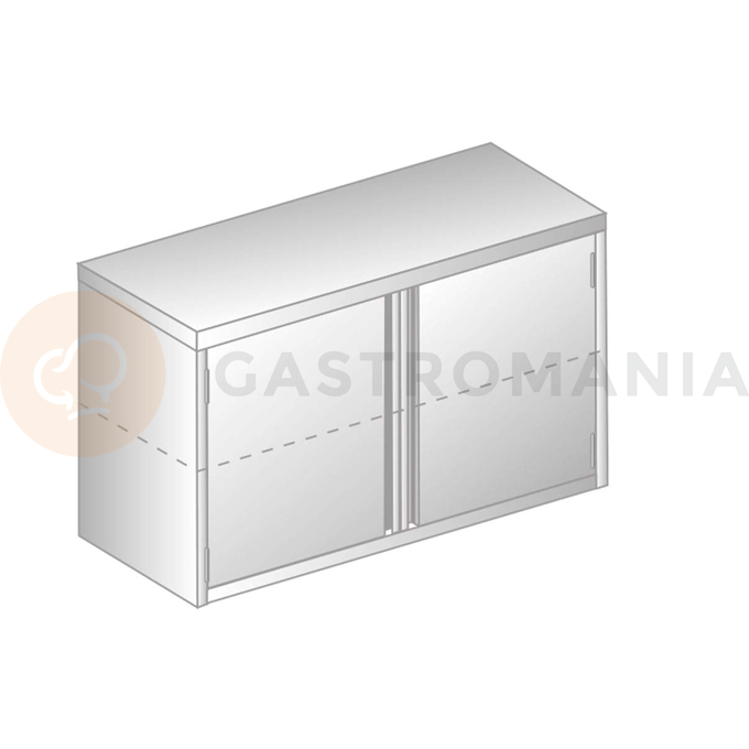 Závěsná skříňka z nerezové oceli 900x400x600 mm | DORA METAL, DM-3314