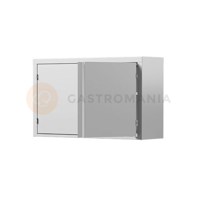 Závěsná skříňka z nerezové oceli s křídlovými dveřmi 800x300x600 mm | ASBER, HC-83-HD