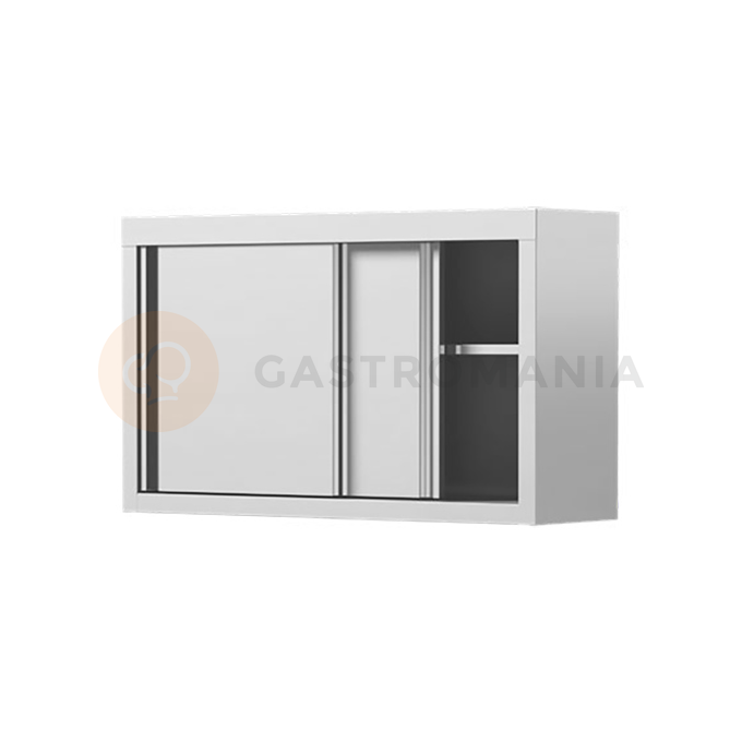 Závěsná skříňka z nerezové oceli s posuvnými dveřmi 1200x300x600 mm | ASBER, HC-123-SD